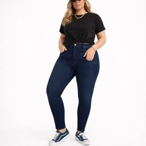 Madewell 9” High Rise Skinny Jeans Womens Plus Size 35  35P Blue Stretch​​​​